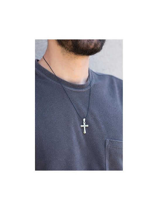 Unisex necklace with Leather Rope and Cross pendant