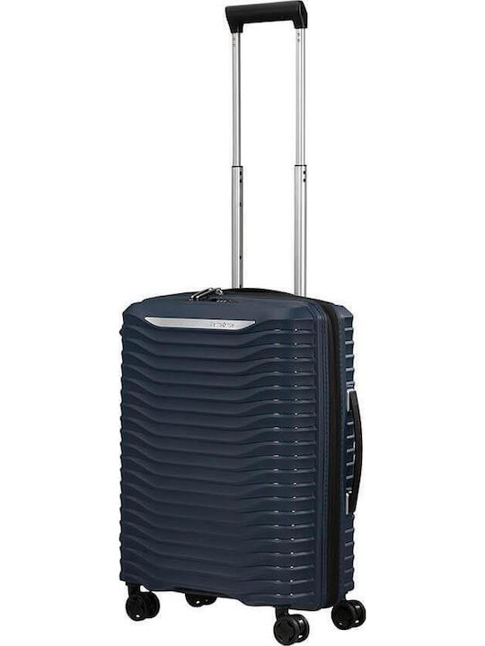 Samsonite Upscape Cabin Hard Navy Blue Suitcase With 4 Wheels Height 55cm