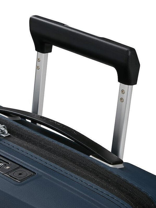 Samsonite Upscape Cabin Hard Navy Blue Suitcase With 4 Wheels Height 55cm