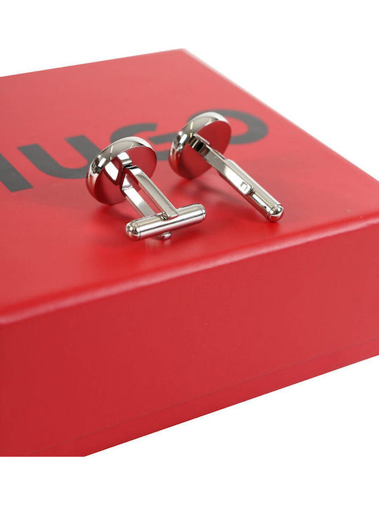 Hugo Cufflinks from Steel in Black Color