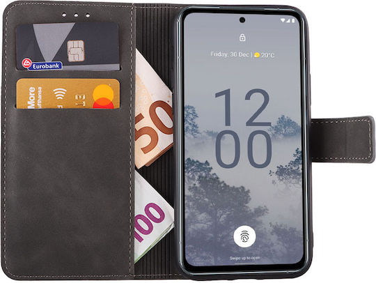 Lime Essential Magnet Buchen Sie Synthetisches Leder Gray (Nokia X30 5G)