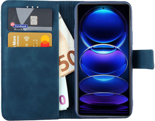 Lime Essential Magnet Book Δερματίνης Dark Blue (Redmi Note 12 Pro 5G)