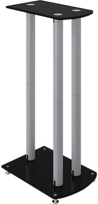 vidaXL Floor Standing Speaker Stands (Pair) Silver / Black