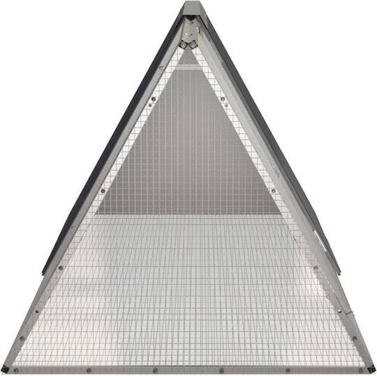 vidaXL 171536 Galvanized Steel Cage for Rabbits 201.5x80.5x71cm