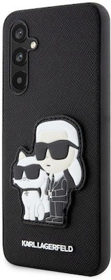 Karl Lagerfeld Saffiano Karl & Choupette Back Cover Σιλικόνης Μαύρο (Galaxy A34)