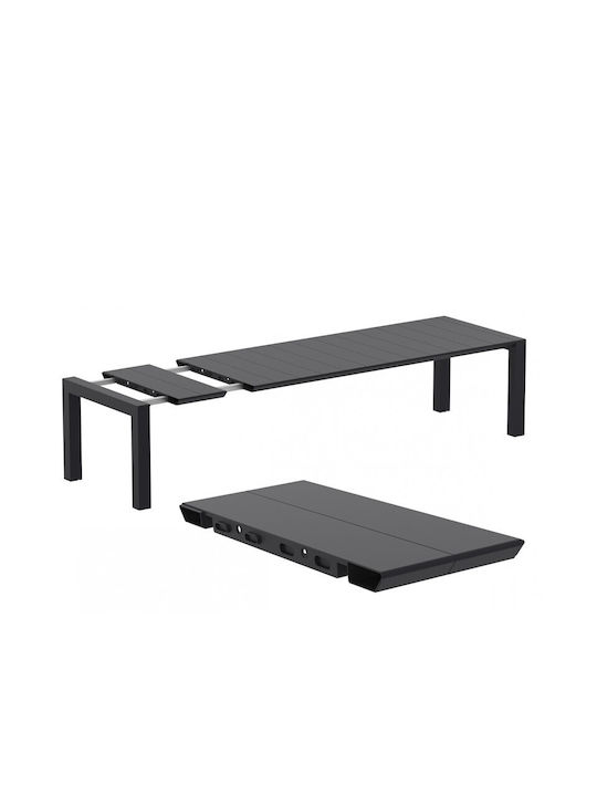 Tisch Ausziehbar Vegas Black 260x100x75cm