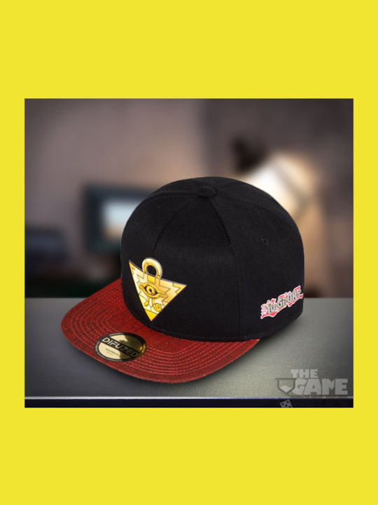 Yugioh Eye Horus Ανδρικό Jockey με Ίσιο Γείσο Μαύρο