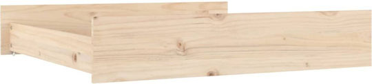 vidaXL Bed Drawer made of Wood with Wheels in Beige Color 95x103x18cm 2pcs
