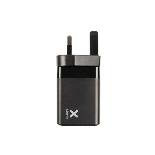 Xtorm Xtorm Handyladegerät mit USB-A Ausgangsanschlüsse, USB-C Ausgangsanschlüsse und Kabel USB-C - Lightning 30W Schwarze (XA082)