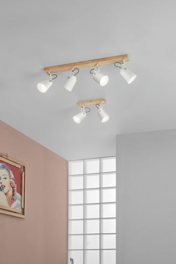Fan Europe Eda-AP4 Σποτ με 4 Φώτα και με Ντουί E14 σε Λευκό Χρώμα Fan Europe Eda-AP4 Σποτ με 4 Φώτα και με Ντουί E14 σε Λευκό Χρώμα