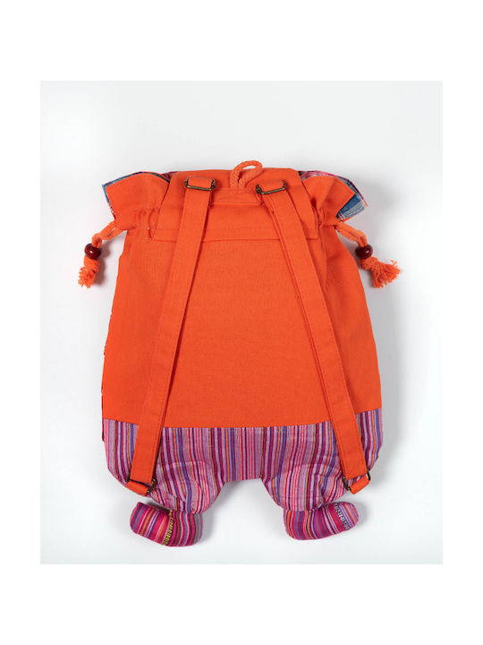 Silk Fashion Κουκουβάγια Παιδική Τσάντα Πλάτης Πορτοκαλί 35x28εκ.