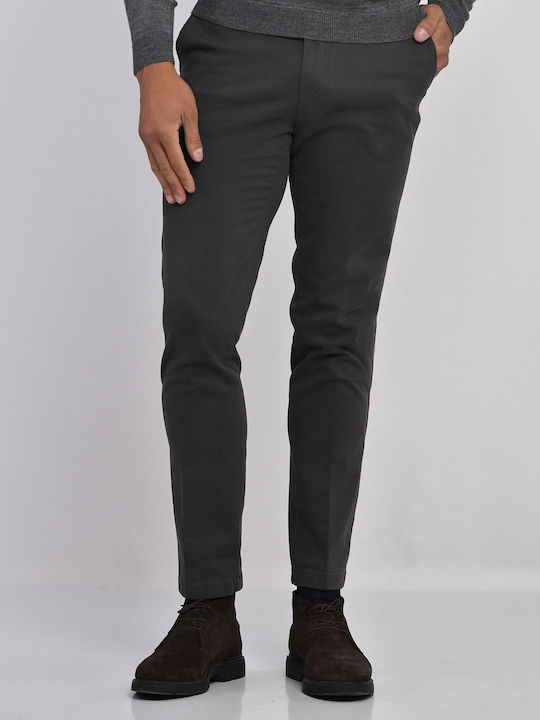 Formal cotton cuffed trousers modern fit Don Hering GREY BAMBACI Monochrome ALL DAY,CASUAL,BUSINESS