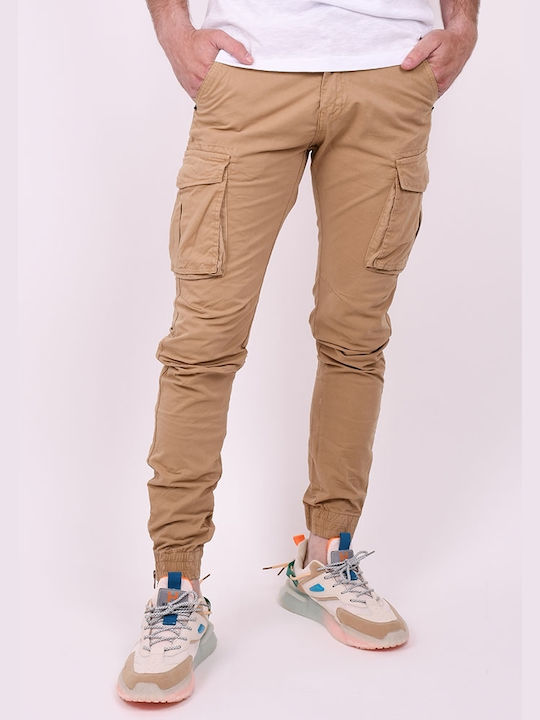 Fabric cargo trousers beige Beige Beige