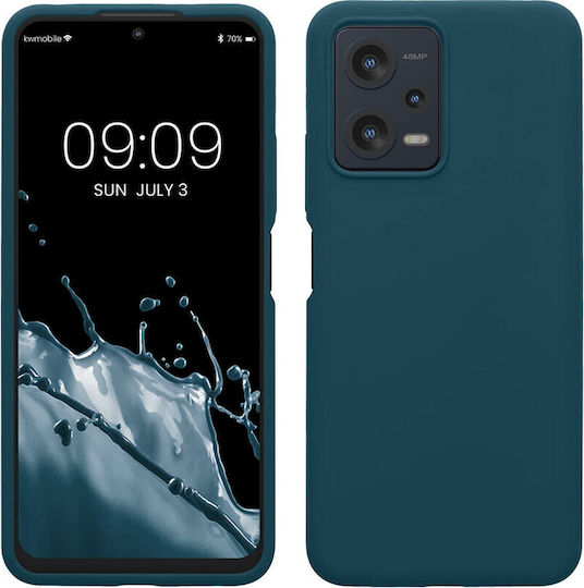 KWmobile Rubberized Umschlag Rückseite Silikon Matte Petrol (Redmi Note 12 5G / Poco X5 5G)