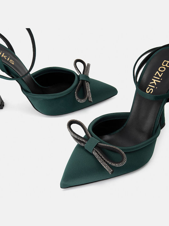 Bozikis Green High Heels with Strap