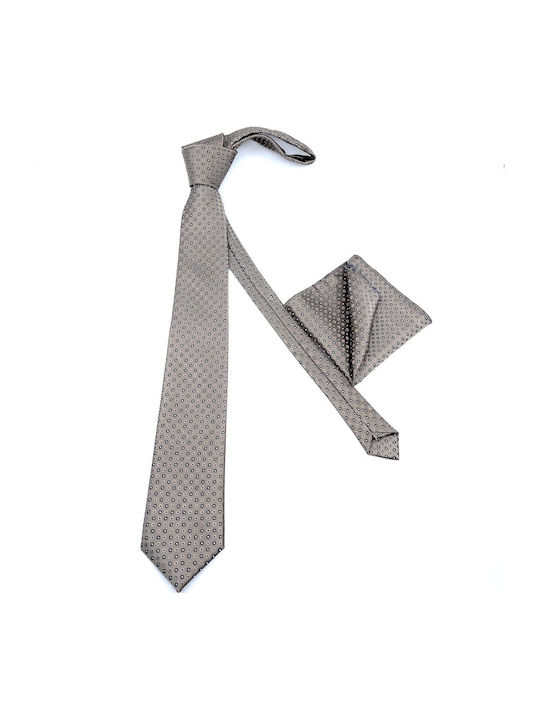 Legend Accessories Set de Cravată pentru Bărbați Tipărit în Culorea Bej