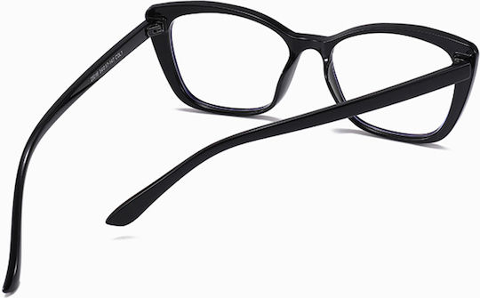 Techsuit Women's Acetate Blue Light Blocking Glasses Butterfly Black