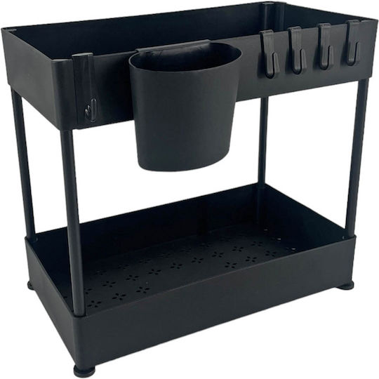Ankor Organizer Für Die Küchenspüle Aus Schwarz Kunststoff 40x22x37cm