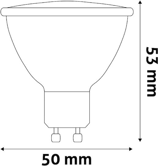 Avide ABGU10EW-7W-AP Λάμπα LED 7W 94mm για Ντουί GU10 Θερμό Λευκό 600lm