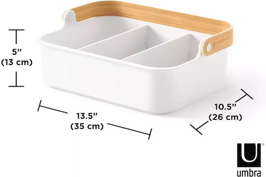 Umbra Suport De Masă Bellwood Din Plastic 35x26x13cm Albă
