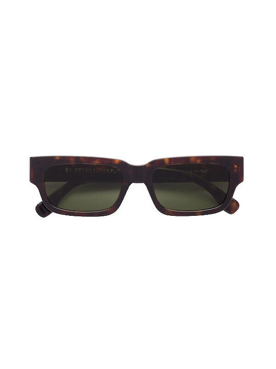 Retrosuperfuture Roma Women's Sunglasses with LRV Tartaruga Plastic Frame and Green Lens