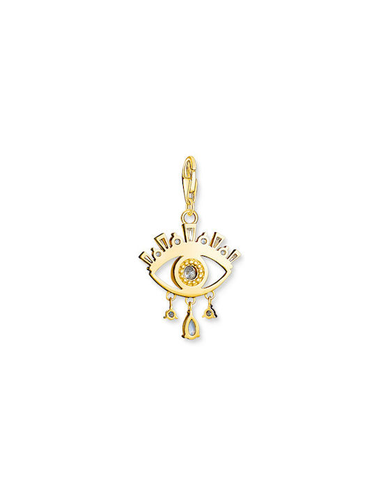 Thomas Sabo Charm Eye from Gold Plated Silver with Zircon