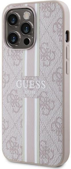 Guess Printed Stripes Umschlag Rückseite Kunststoff Rosa (iPhone 13 Pro)