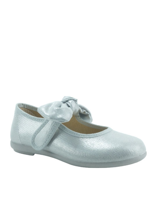 Kids Ballerinas with Hoop & Loop Closure White