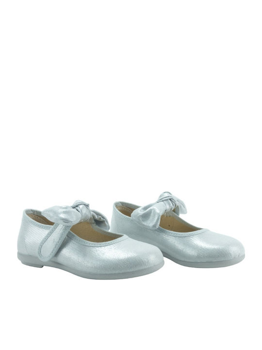 Kids Ballerinas with Hoop & Loop Closure White