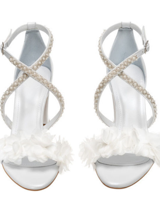 Leder Sandalen Weiß