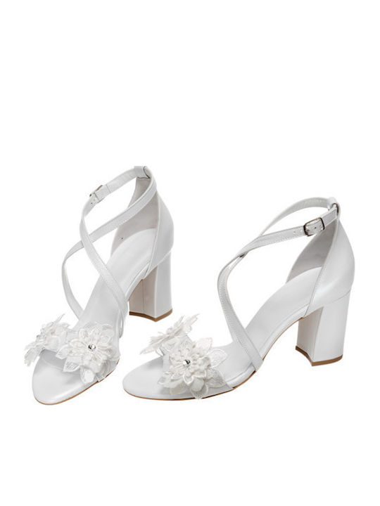 Leder Sandalen Weiß