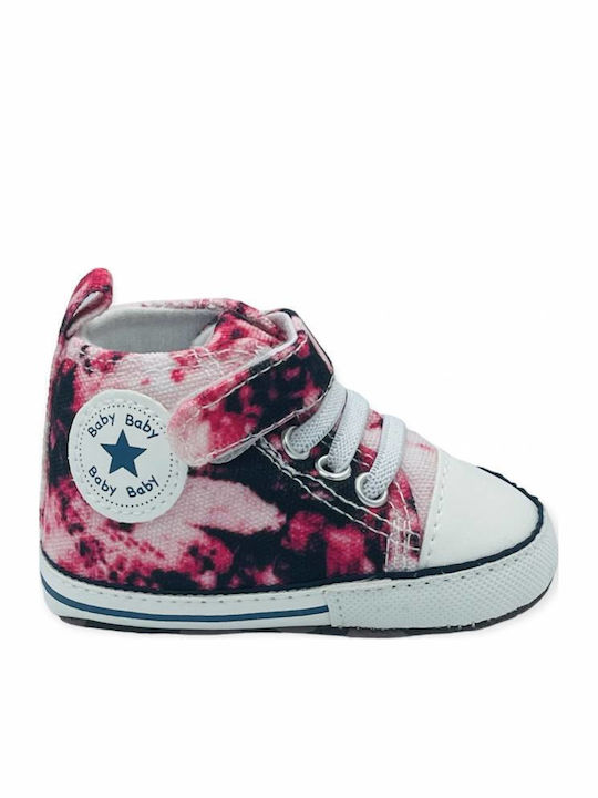 Childrenland Βρεφικά Sneakers Αγκαλιάς Ροζ