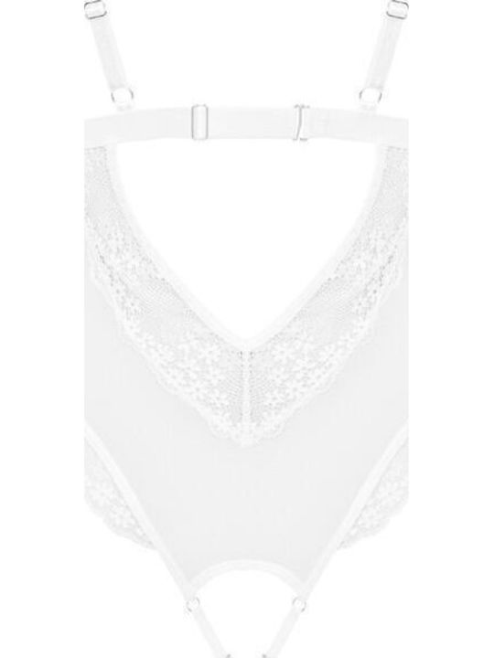 Obsessive Heavenlly Sexy Κορμάκι με Διαφάνεια Λευκό