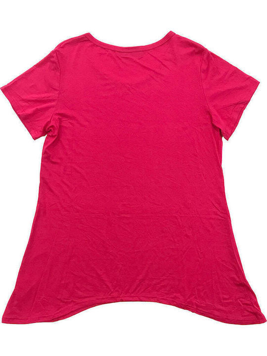 Damen T-Shirt Fuchsie