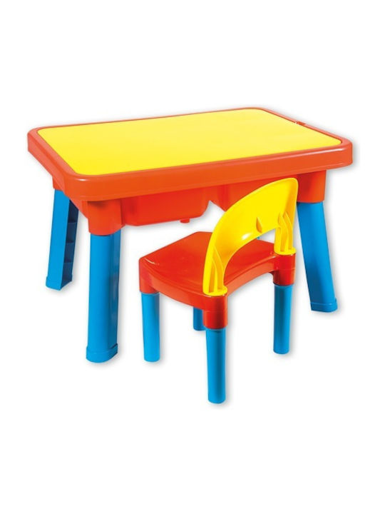 Χρωματιστό Τραπεζάκι και Καρέκλα Kids Table and Chairs Set made of Plastic Multicolour 8901-0000