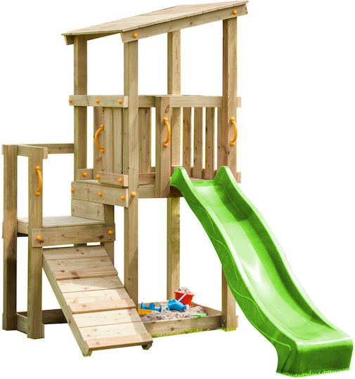 Showood Holzturm Spielplatzspielzeug Cascade mit Rutsche Mehrfarbig