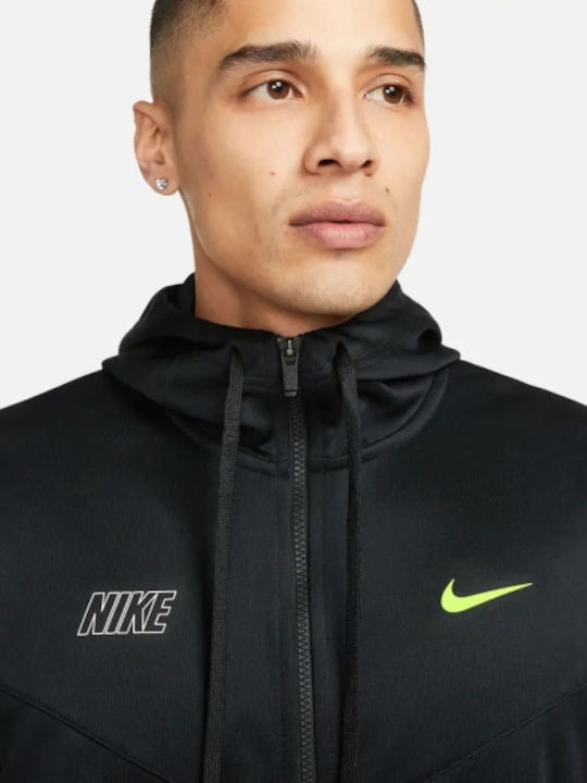 Sportswear Repeat Men's Cardigan Hooded Black