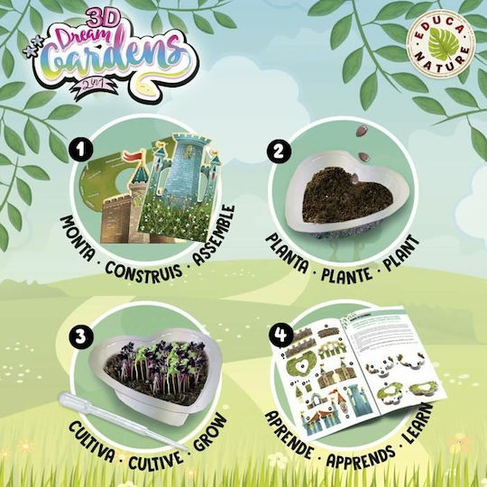 Educa Метална Конструктивна Игра Dream Gardens Castle за Деца 6+ години+ Години
