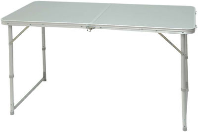Campus Aluminum Foldable Table for Camping in Case 120xx70cm White