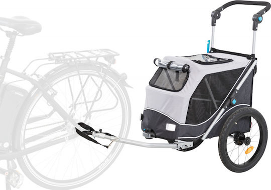 Trixie Waterproof Dog/Cat Carrying Gray Bicycle Trailer L58xW93xH74cm