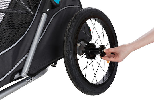 Trixie Waterproof Dog/Cat Carrying Gray Bicycle Trailer L58xW93xH74cm