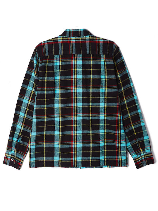 OBEY DANIEL CAMASA DIN FLANEL GREU MULTICOLORATA Obey multicolor 22420MC000231