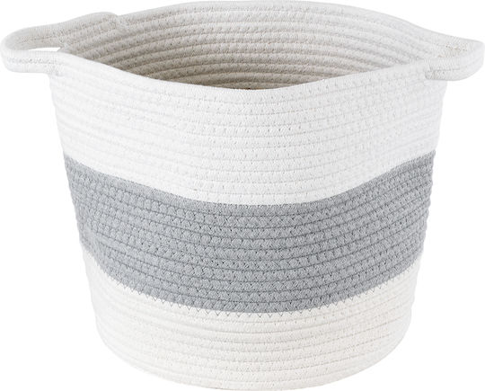 GloboStar Kefalonia Planter Wicker Gray with Stand 30x30x30cm.