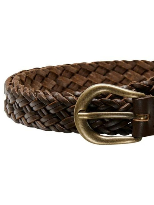 Hanna Δερμάτινη Γυναικεία Ζώνη Chocolate Brown