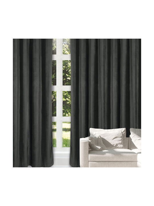 Das Home Curtain with Grommet 2232 Gray 140x270cm