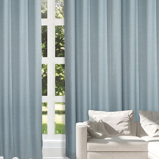 Das Home Κουρτίνα με Τρουκς 2240 Γαλάζια 140x270εκ.