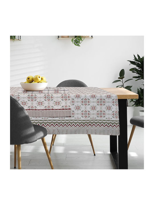 Das Home Runner 0595 Tile, White, Mint 40x150cm