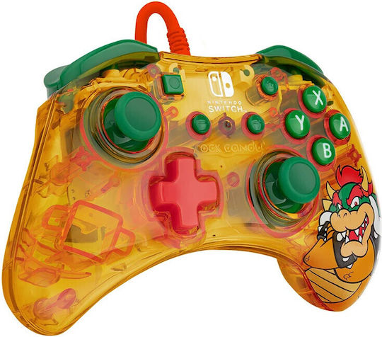 PDP Rock Candy Ενσύρματο Gamepad για Switch Yellow/Green