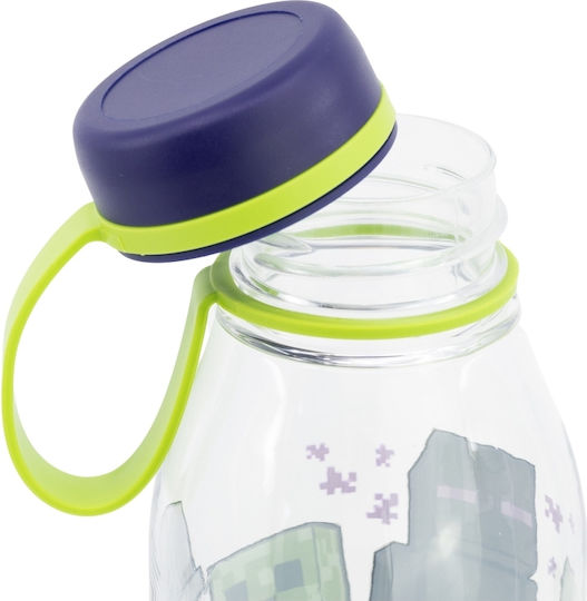 Stor Kids Water Bottle Minecraft Plastic Transparent 650ml
