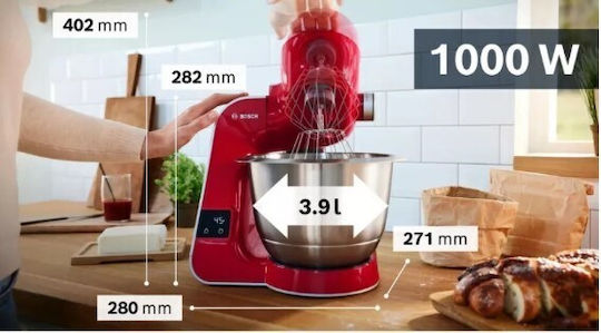 Bosch Stand Mixer 1000W with Stainless Mixing Bowl 3.9lt